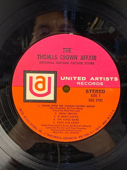 Original Motion Picture Score The Thomas Crown Affair - United Artists Records