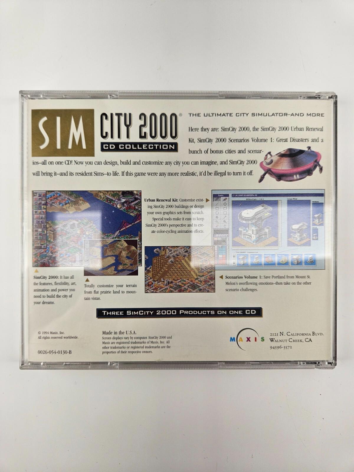 Sim City 2000 CD Collection PC 1994 *Case Only, No CD*