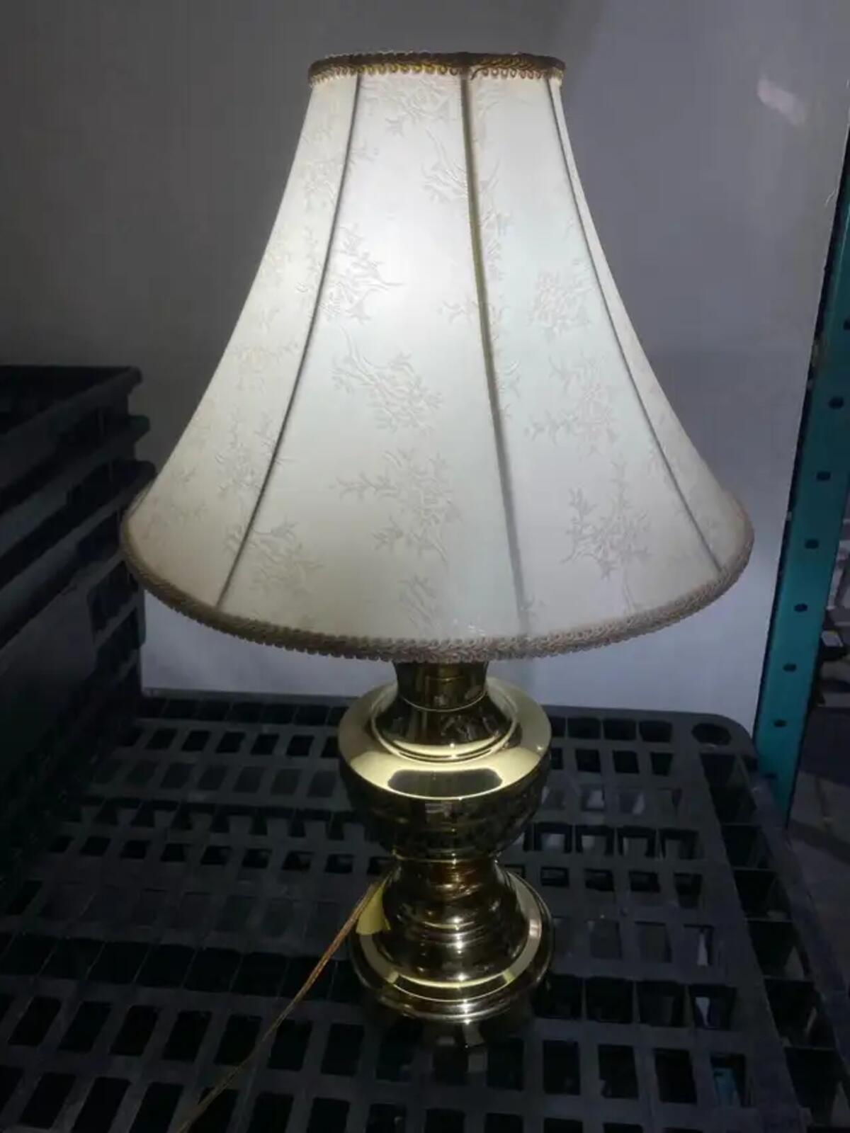 Golden Floral Shade Table Lamp