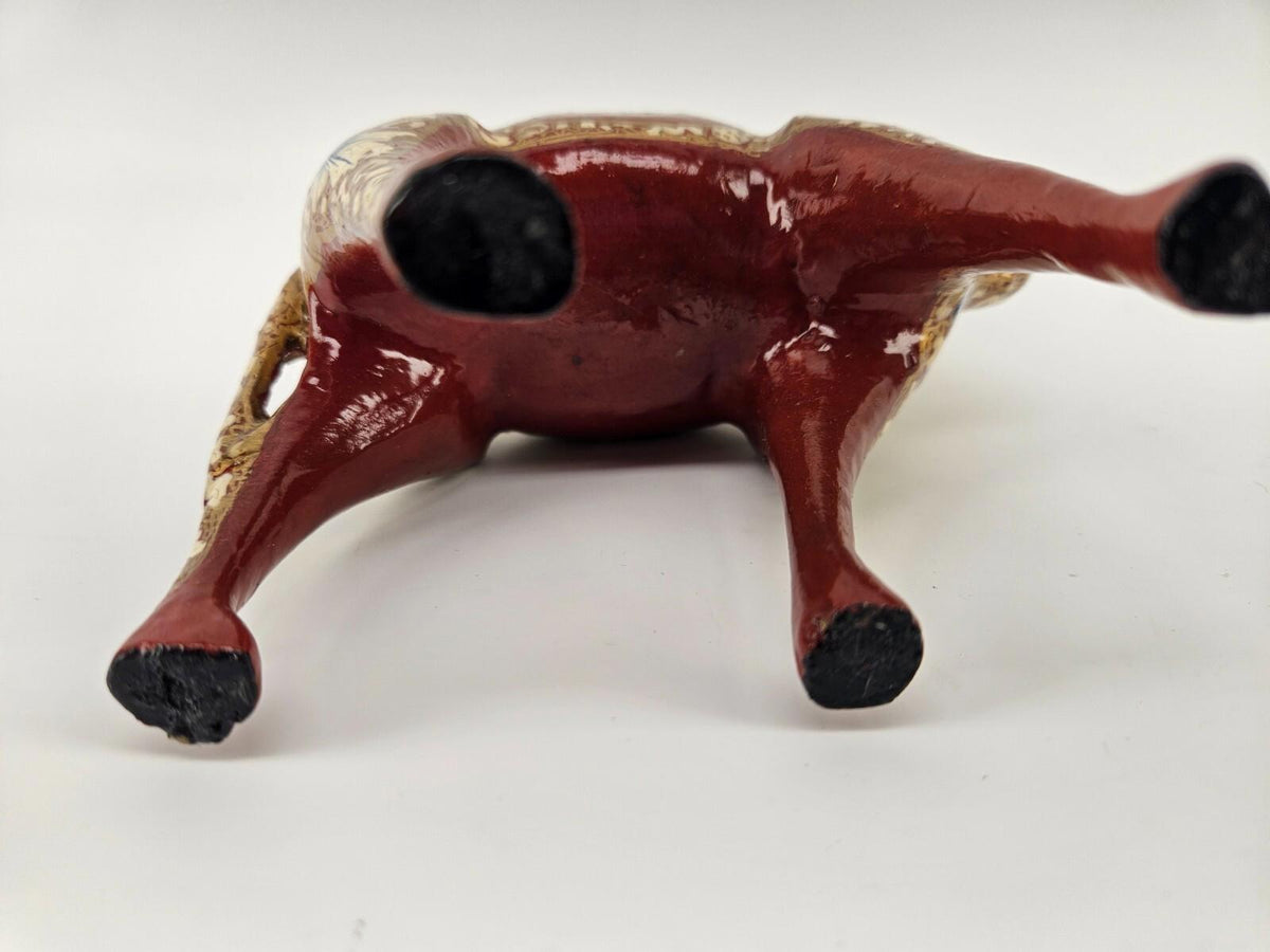 Figurine de chameau en bois de 6,5 po peinte à la main