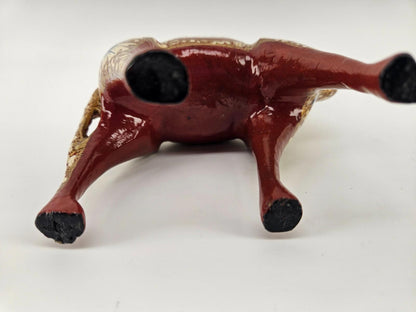 Wooden 6.5" Hand Painted Camel Figurine