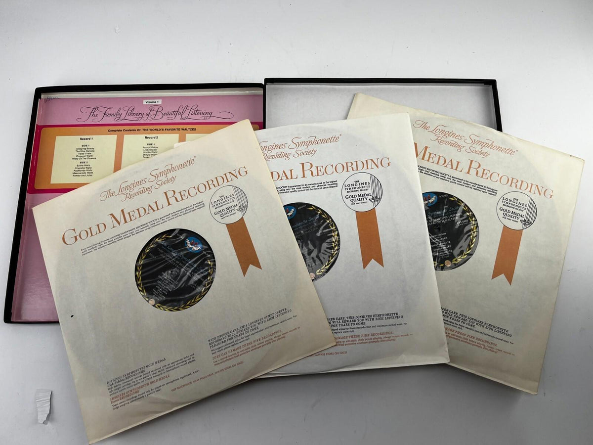 Coffret de disques vinyles LP Treasury of Waltzes de la Longines Symphonette Society
