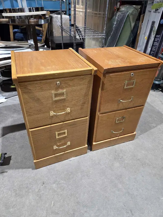Vintage Wooden Filing Cabinet - 2 Available