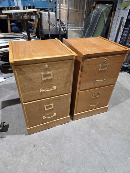 Vintage Wooden Filing Cabinet - 2 Available
