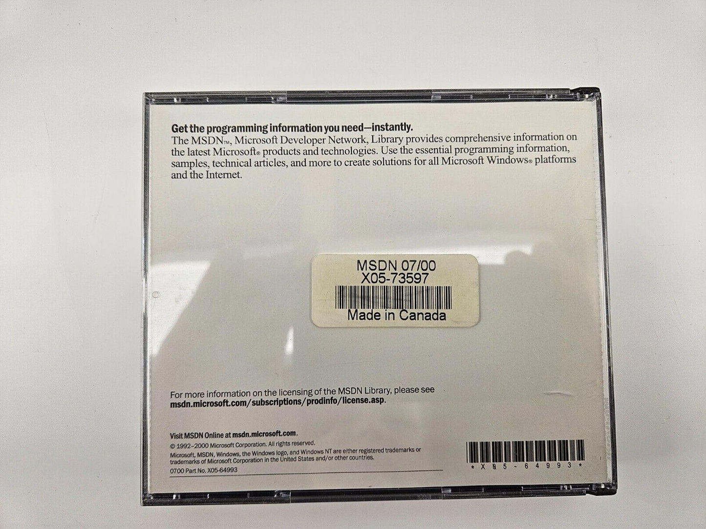 Microsoft MSDN Library July 2000 Complete 3-CD Set