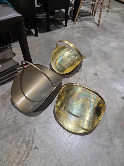 Vintge Brass Fireplace Wood/Log Holders - 3 Available
