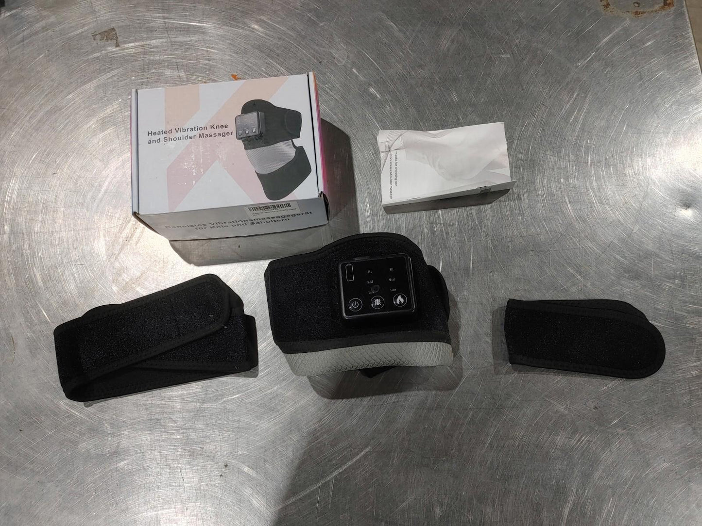 Good Condition Heated Vibration Knee and Shoulder Strap-on Massager Works Black