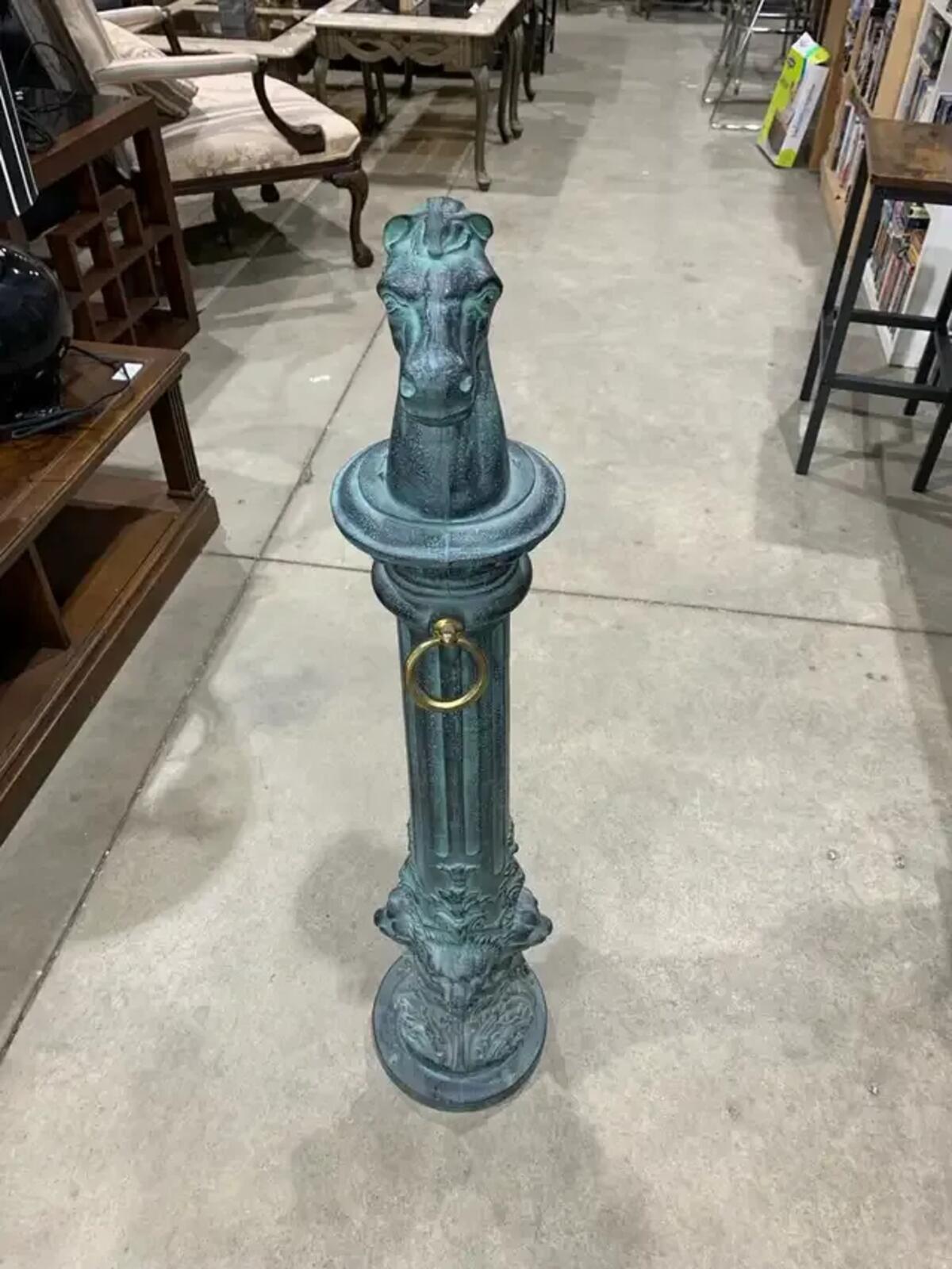 Horse Hitching Statue Pedestal