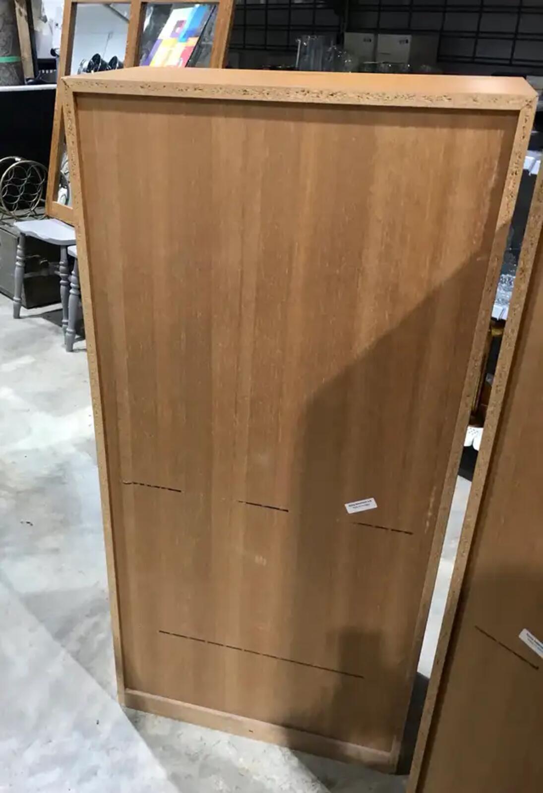 Wood Bookshelf with fold out compartment 24 x 12 x 49