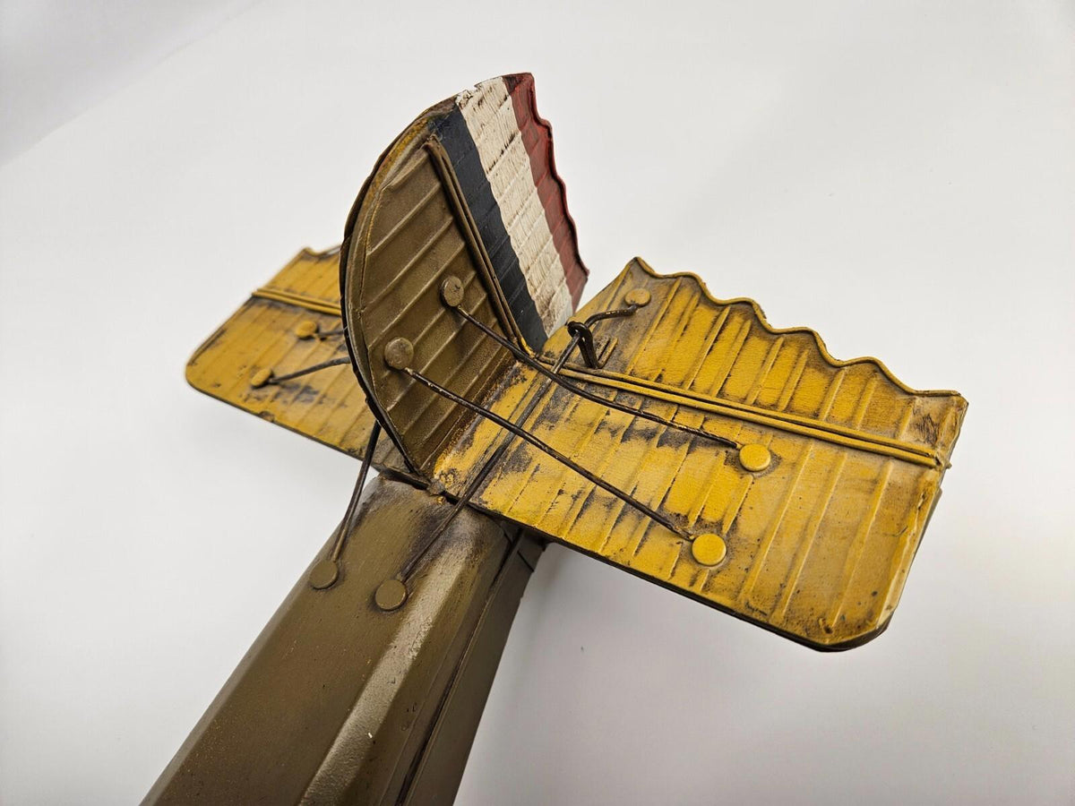 Avion vintage de la Seconde Guerre mondiale, modèle réduit moulé sous pression et fabriqué à la main, 18 po.