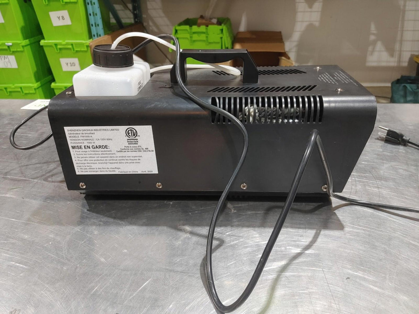 Good Condition 1000W Fog Machine Model FM1000-A Black Tested Working