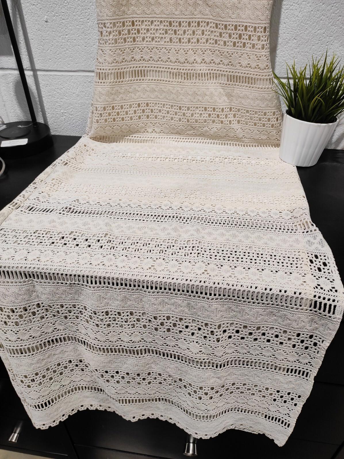 Guess Diego Dress Women's Small Ivory Cream Crochet Maxi Beach Summer