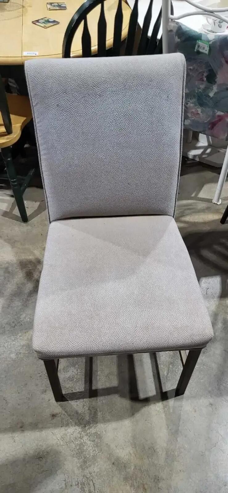 Modern Grey Upholstered Dining Chair - 2 Available