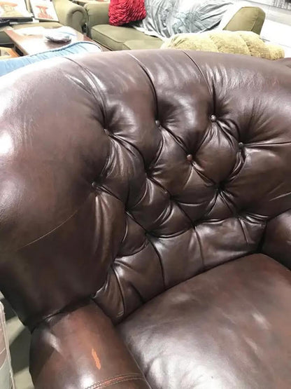 Ashley - Leather Chair and Ottoman
