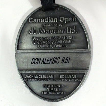 Glen Abbey Golf Club Golf Bag Tag Canadian Open 1993