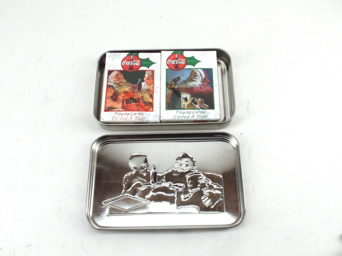 Coca Cola 1999 Nostalgia Christmas Santa Bicycle Playing Cards - New!