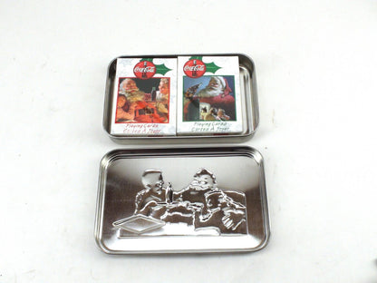 Coca Cola 1999 Nostalgia Christmas Santa Bicycle Playing Cards - New!