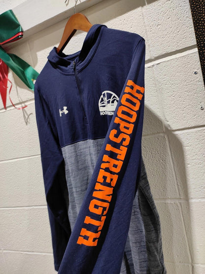 Under Armour Heatgear Hoopstrength Loose M Blue & Gray Long Sleeve hoodie