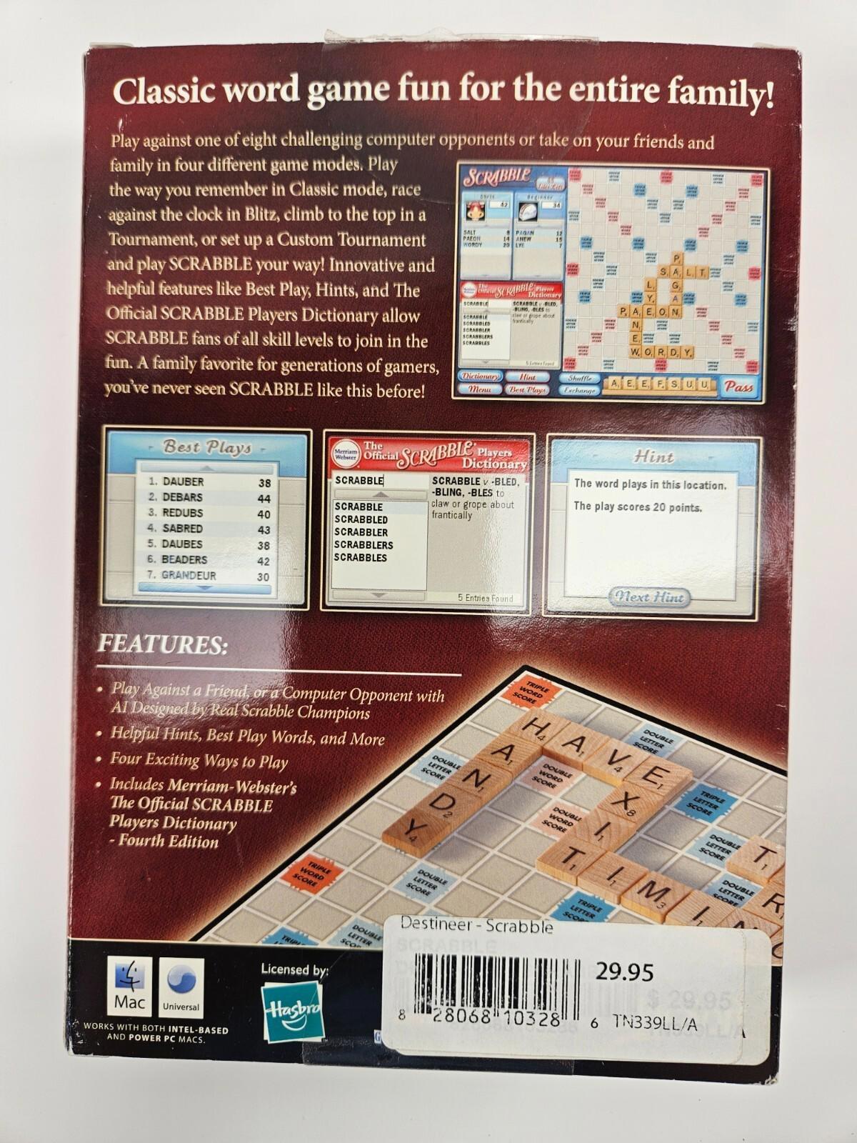 Scrabble Crossword Computer Game - PC/MAC 2007