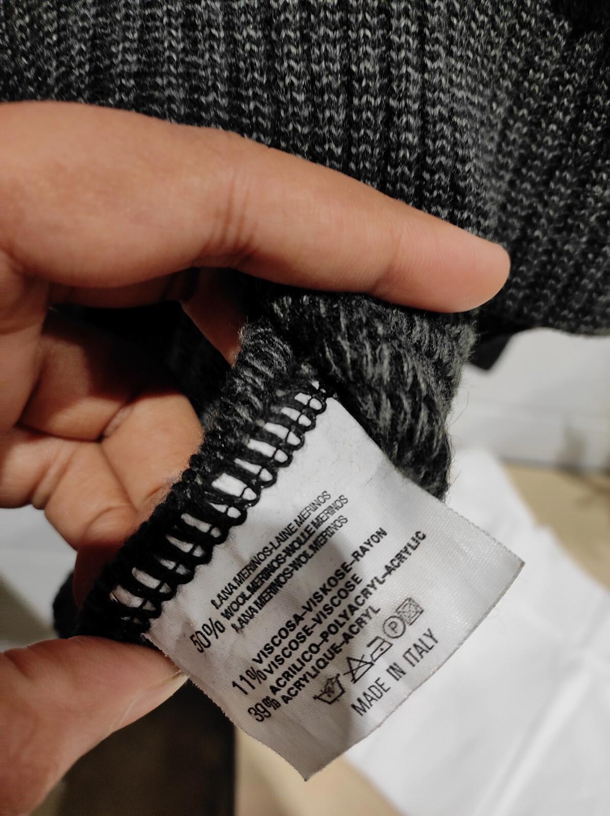 Leo Rossi Made in Italy Men's Sweater Henley Merino Wool