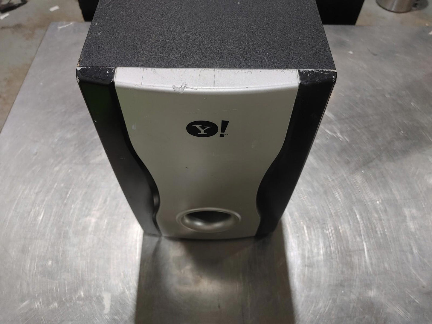 Yahoo! 5-piece speaker surround sound system with speaker cables UNTESTED - Fair