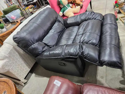 Black Leather Recliner Armchair