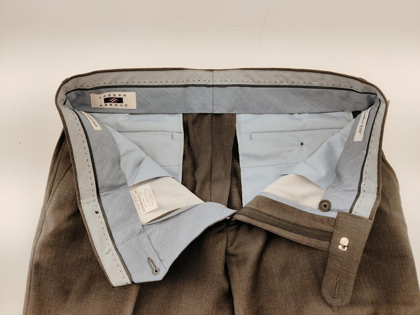 NWT Joseph Abboud Wool Grey Unhemmed Trousers Men's Size 34