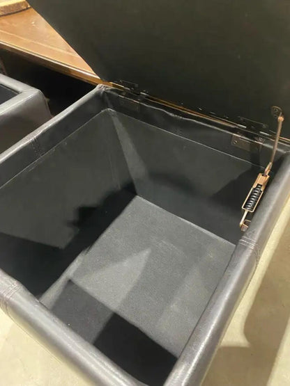 Black Storage Ottoman