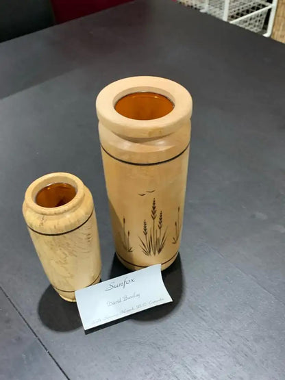 David Barclay Sunfox Wood Vases - ****Tall vase only****