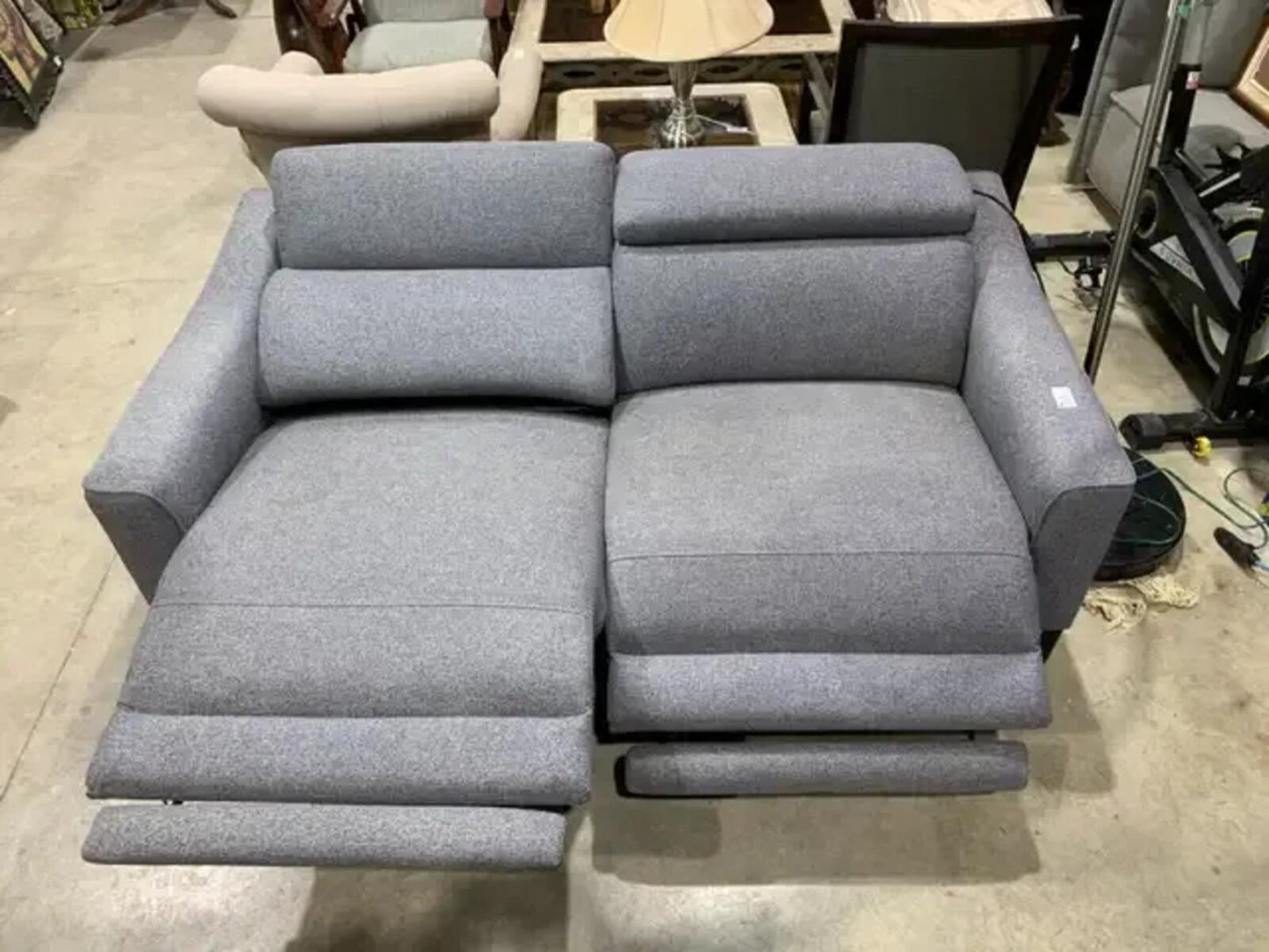Grey Power Reclining Sofa