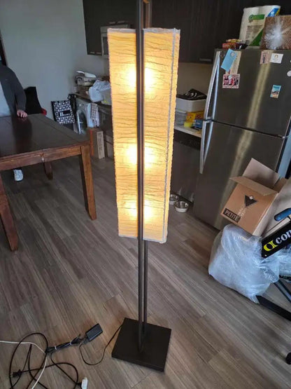 Japanese-inspired "Shoji" rice paper style floor lamp