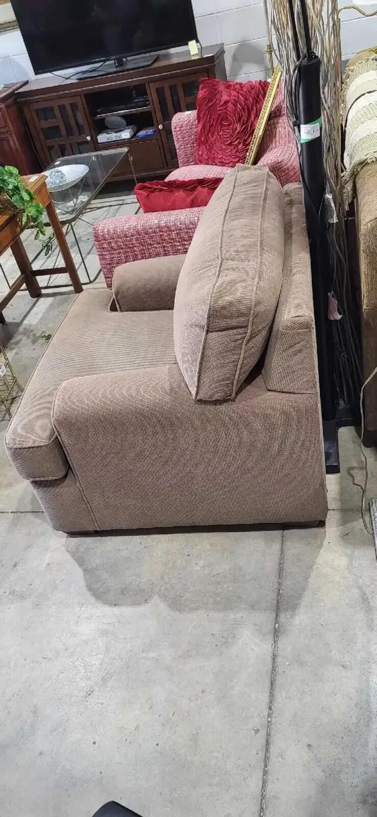 Light Brown Corduroy Armchair