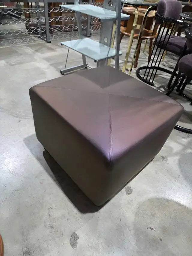 Cube Vinyl Ottoman