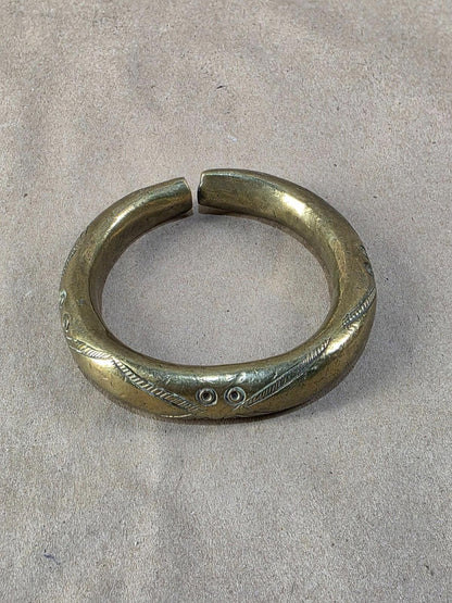 Genuine Rare 1800 Antique African bronze manilla Currency Bracelet