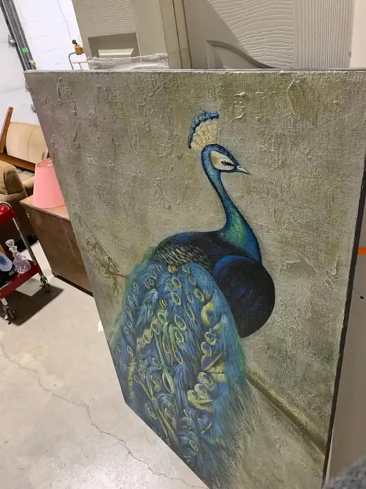 6 ft Peacock Wooden board Wall Art