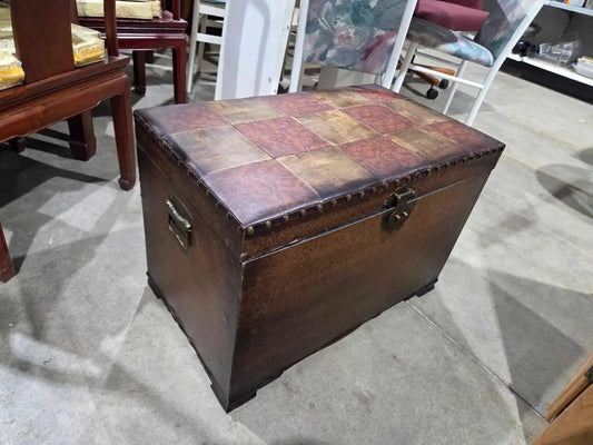 Vintage Leather Storage Chest