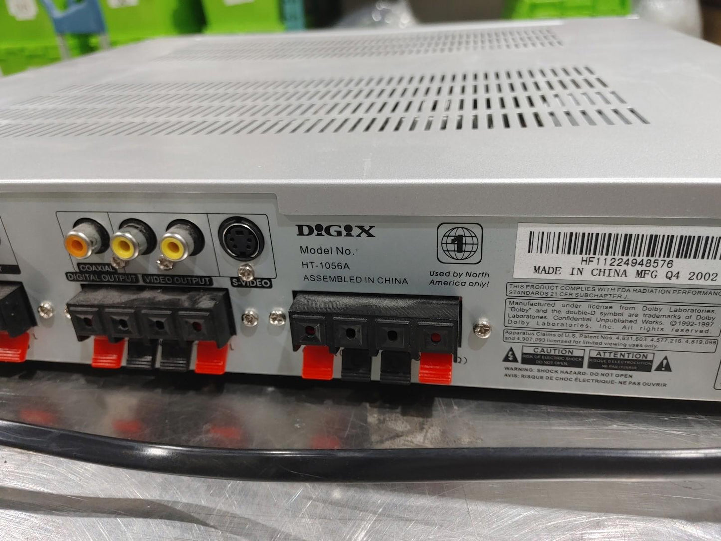 Good Condition DiGiX HT-1056A Stereo DVD Radio Amplifier System Working Silver