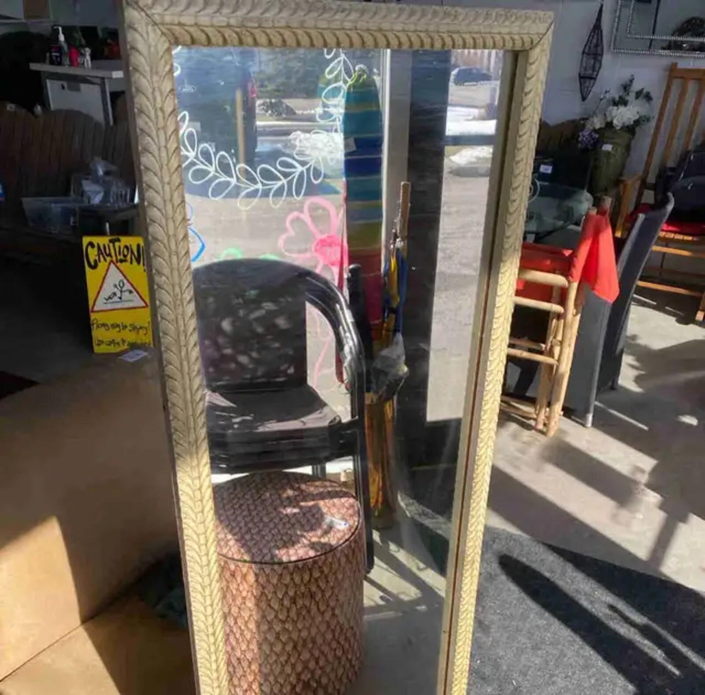 Full Length Rattan Mirror