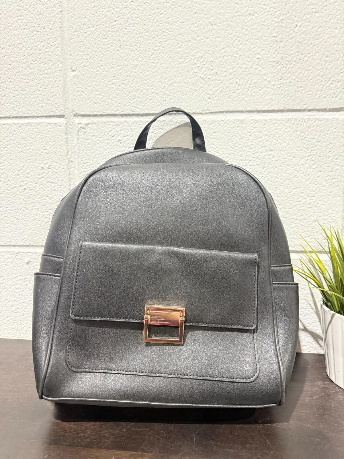 Stylish Black Mini Backpack Purse