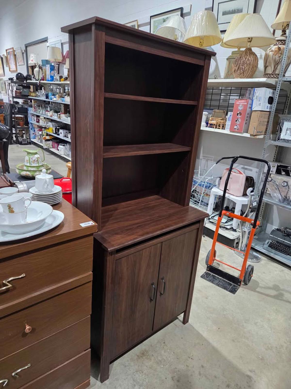 IKEA BRUSALI High Cabinet with Doors in Brown.