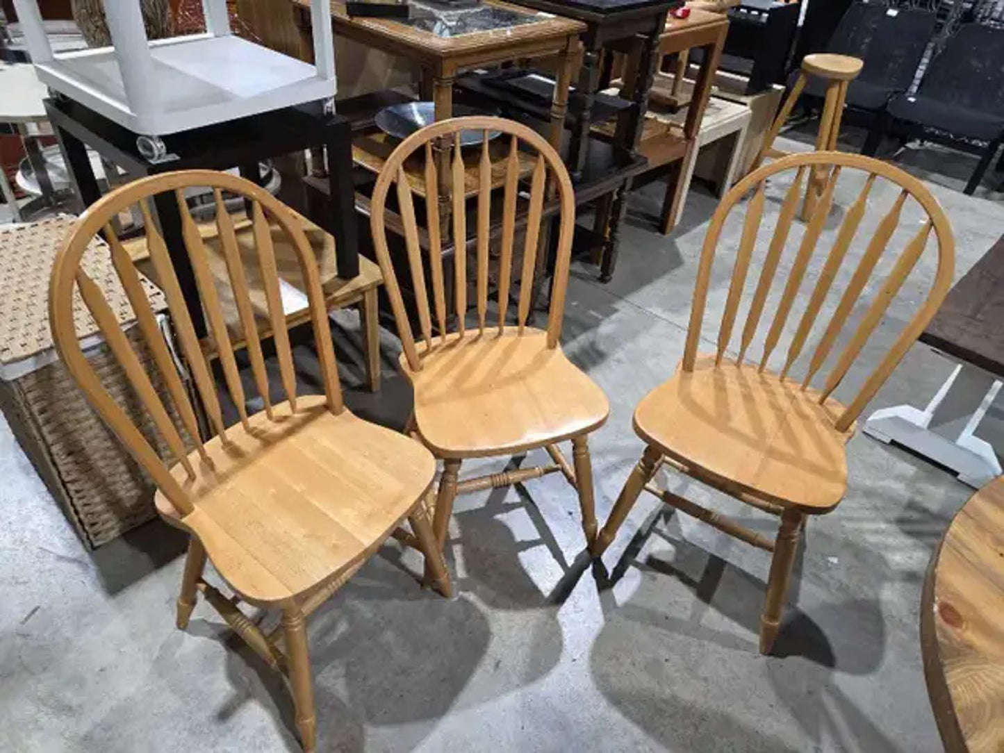 Wooden Dining Chairs - 3 Available