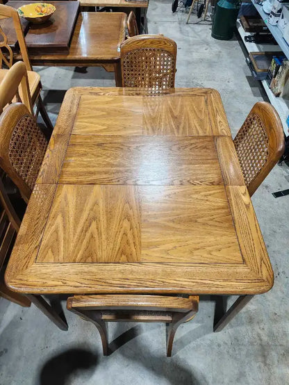 Wooden Extendable Dining Table & 4 Chairs