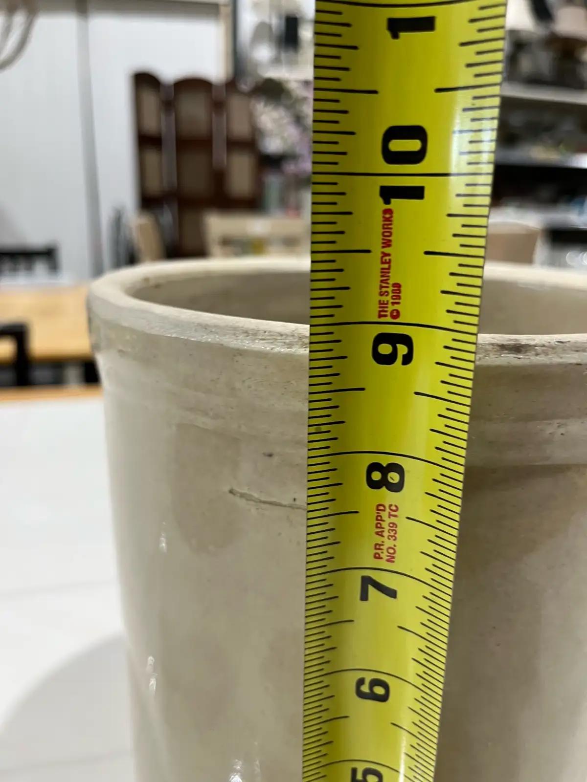 Beige ceramic planter
