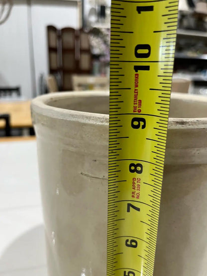 Beige ceramic planter