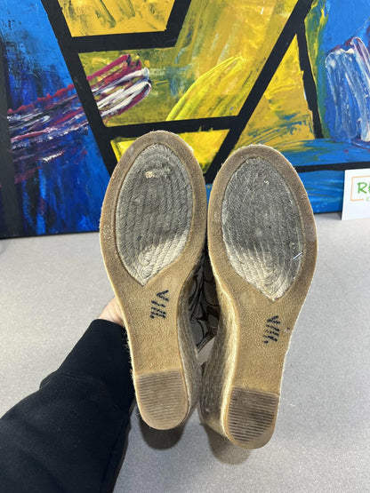 Women’s Coach Espadrille Wedge Sandals (Beige, Size 9 US)