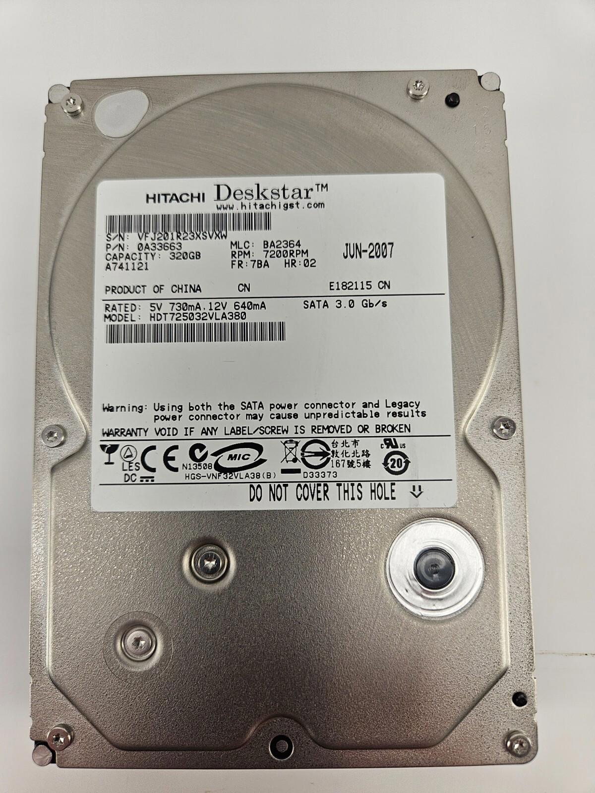 Hitachi HDT725032VLA380 320GB Sata Hard Drive