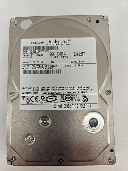 Hitachi HDT725032VLA380 320GB Sata Hard Drive