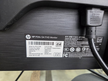 HP P24v G4 23.8" 1080p FHD LED Monitor - Black