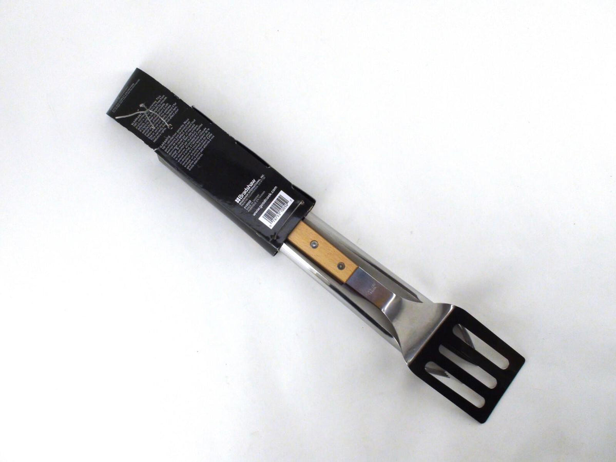 Good Cook BBQ Tool Set: Fork, Turner & Tongs Stainless Steel Wood Handle