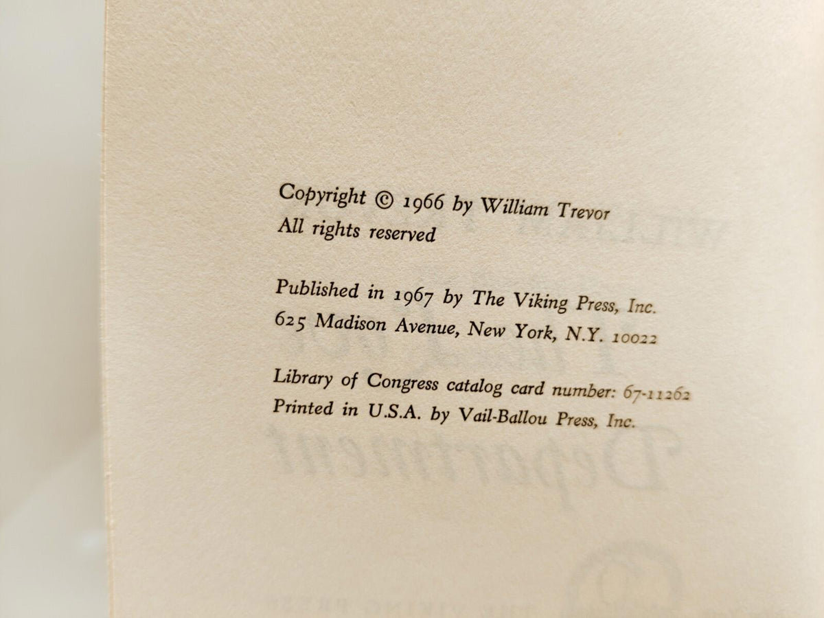 The Love Department by William Trevor 1967 HC Book with Dust Jacket